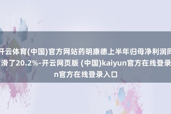 开云体育(中国)官方网站药明康德上半年归母净利润同比下滑了20.2%-开云网页版 (中国)kaiyun官方在线登录入口