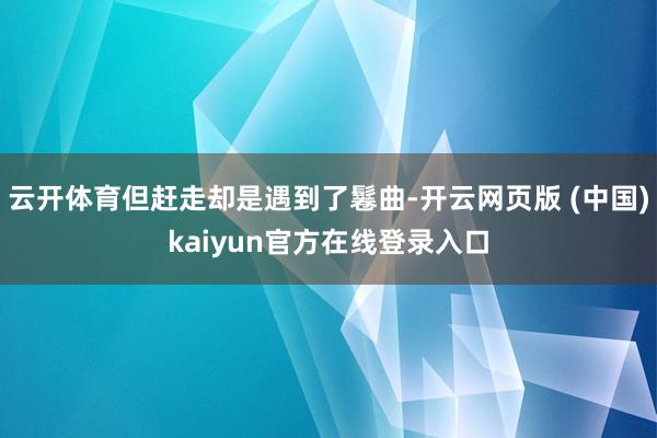 云开体育但赶走却是遇到了鬈曲-开云网页版 (中国)kaiyun官方在线登录入口