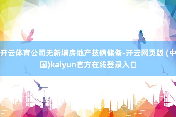 开云体育公司无新增房地产技俩储备-开云网页版 (中国)kaiyun官方在线登录入口